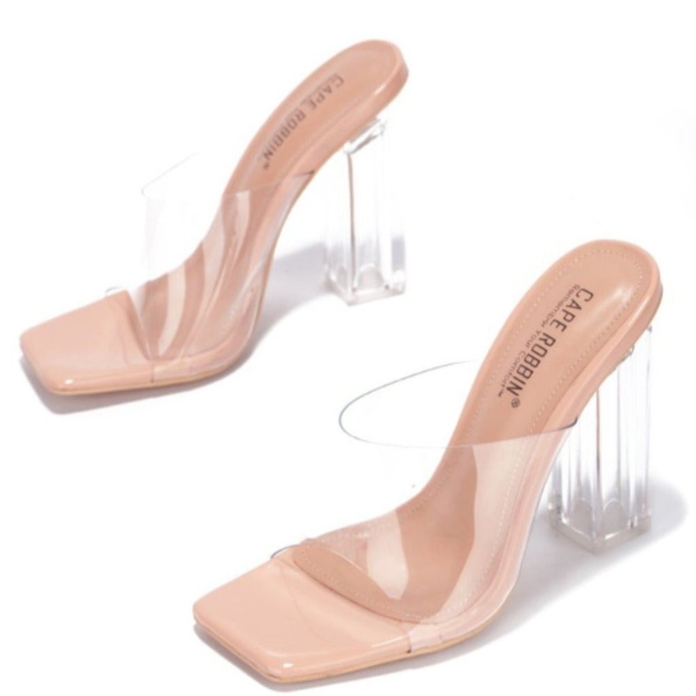 Edna Transparent Heel Nude